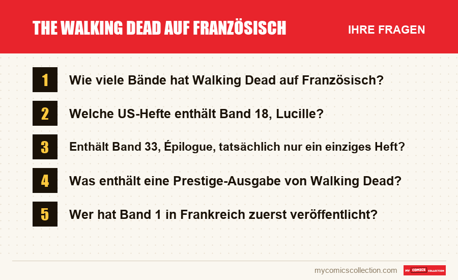 The Walking Dead auf Französisch: die häufigen Fragen, die dieser Artikel beantwortet