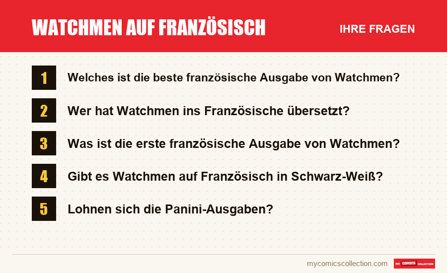 Watchmen auf Französisch: die häufigen Fragen, die dieser Artikel beantwortet
