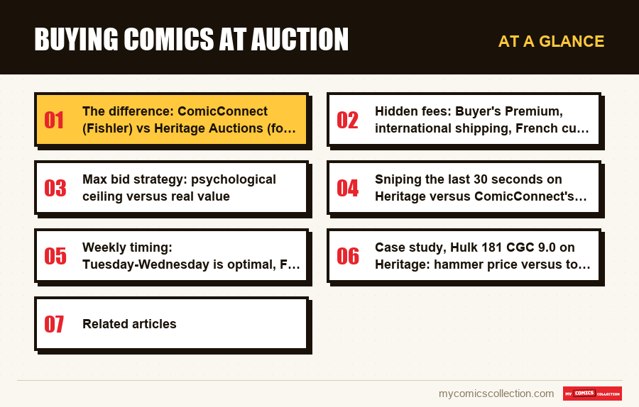 At a glance : Buying Comics at Auction