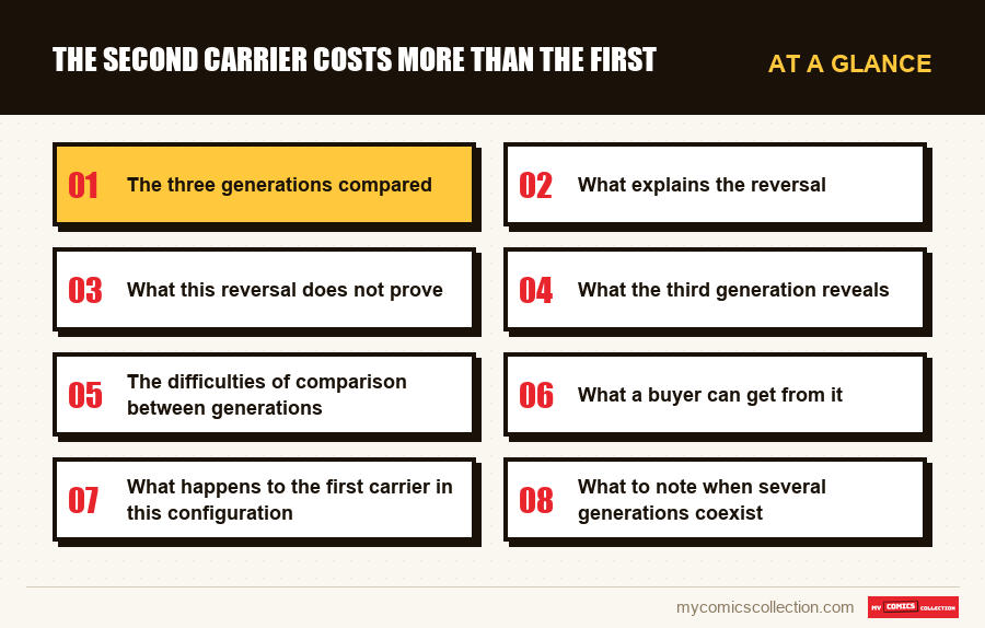 At a glance : The second carrier costs more than the first