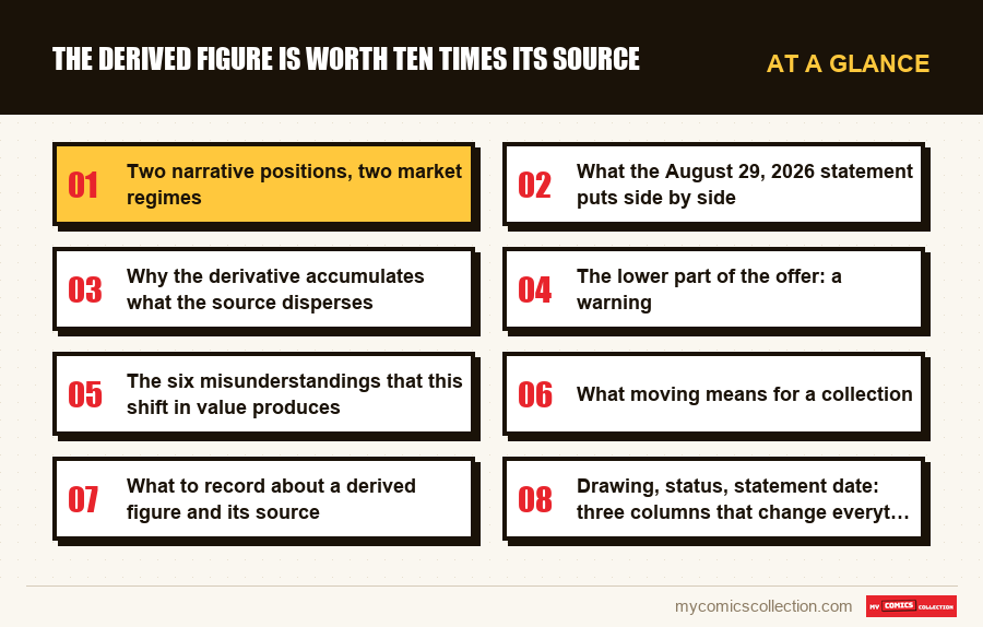 At a glance : The derived figure is worth ten times its source