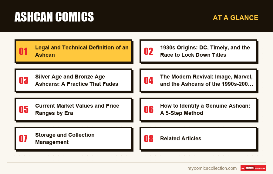 At a glance : Ashcan Comics