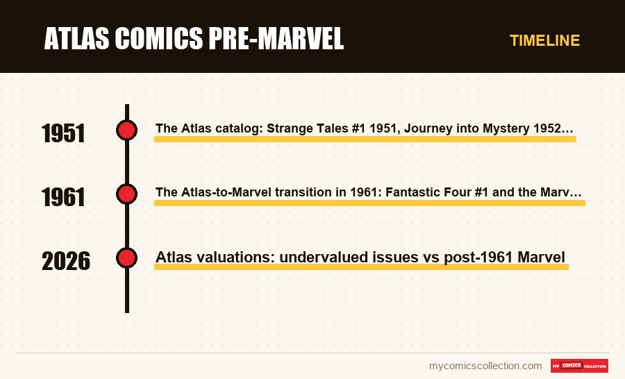 Timeline of Atlas Comics Pre-Marvel issues and series