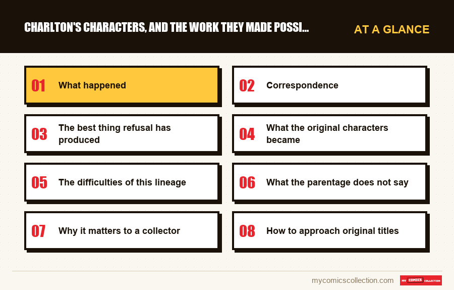 At a glance : Charlton's characters, and the work they made possible