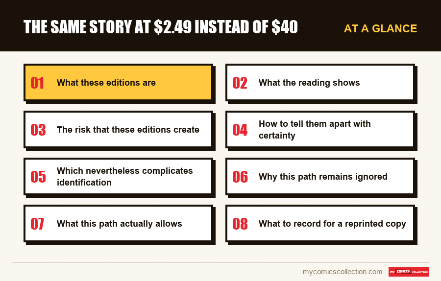 At a glance : The same story at $2.49 instead of $40