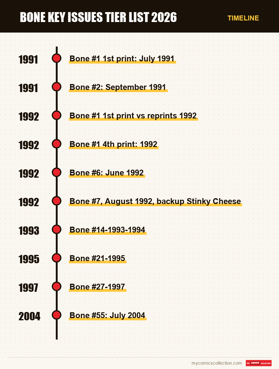 Timeline of Bone Key Issues Tier List 2026 issues and series