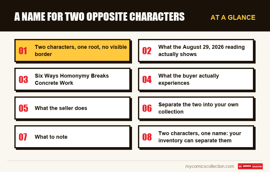 At a glance : A name for two opposite characters