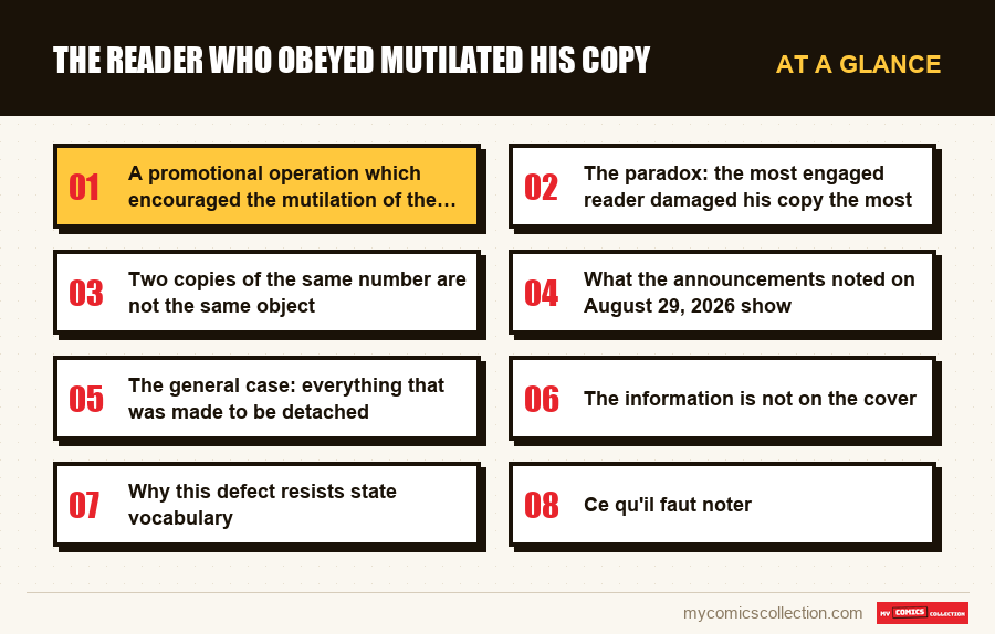 At a glance : The reader who obeyed mutilated his copy