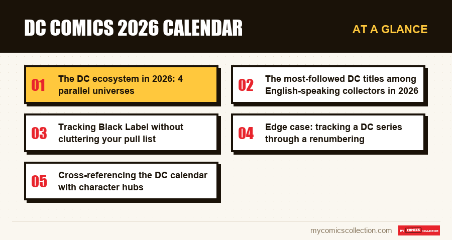 At a glance : DC Comics 2026 Calendar
