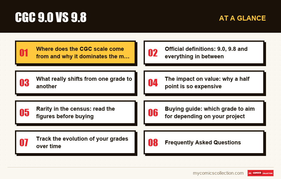 At a glance : CGC 9.0 vs 9.8