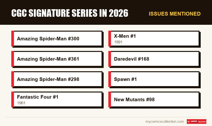 Issues mentioned : CGC Signature Series in 2026