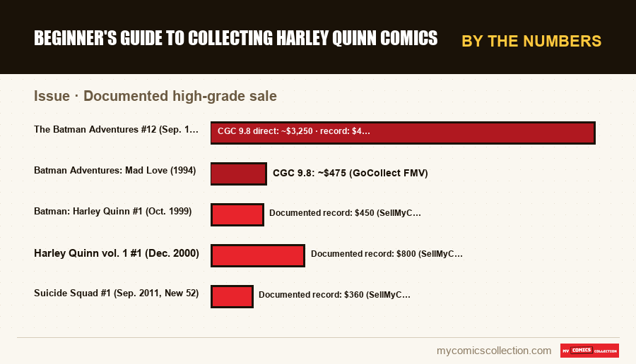 By the numbers : Beginner's guide to collecting Harley Quinn comics, Documented high-grade sale