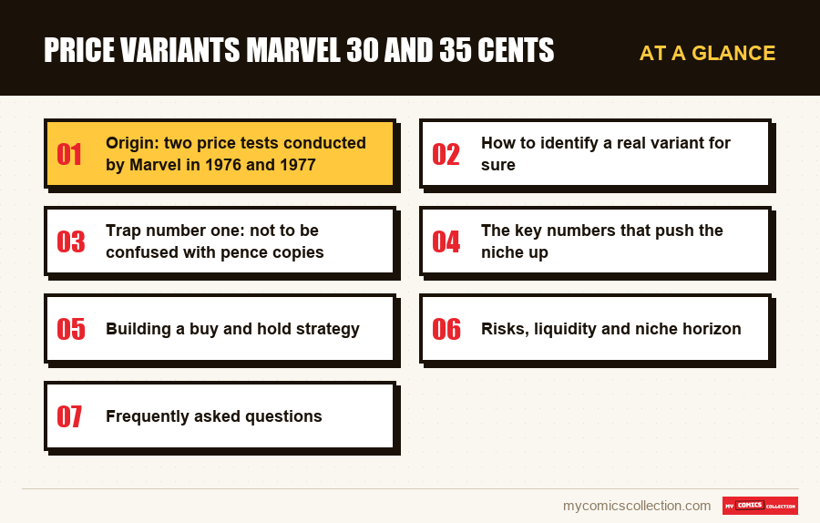At a glance : Price variants Marvel 30 and 35 cents