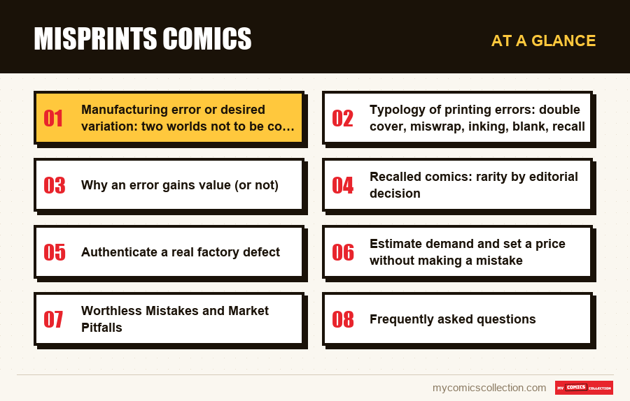 At a glance : Misprints comics