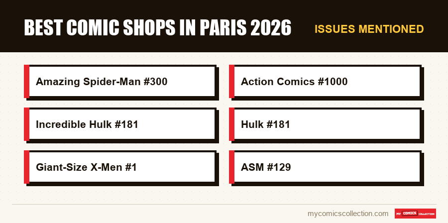 Issues mentioned : Best Comic Shops in Paris 2026