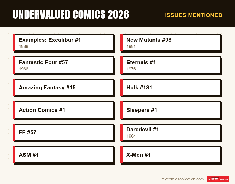 Issues mentioned : Undervalued Comics 2026