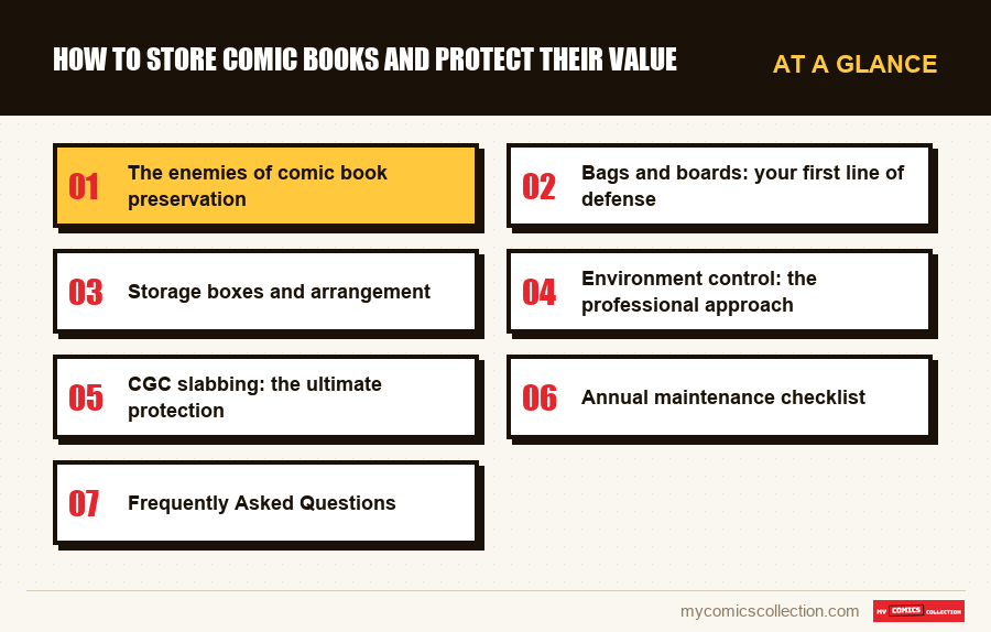 At a glance : How to Store Comic Books and Protect Their Value