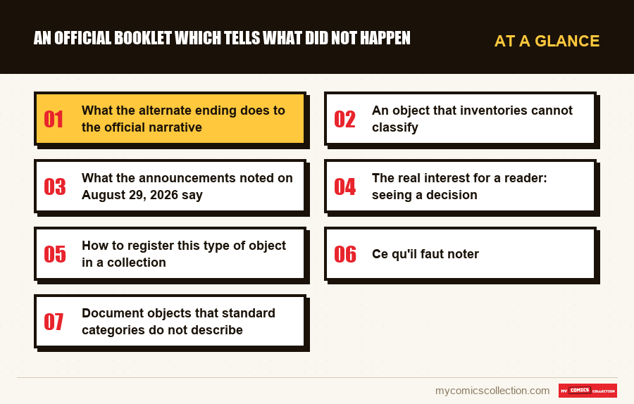 At a glance : An official booklet which tells what did not happen