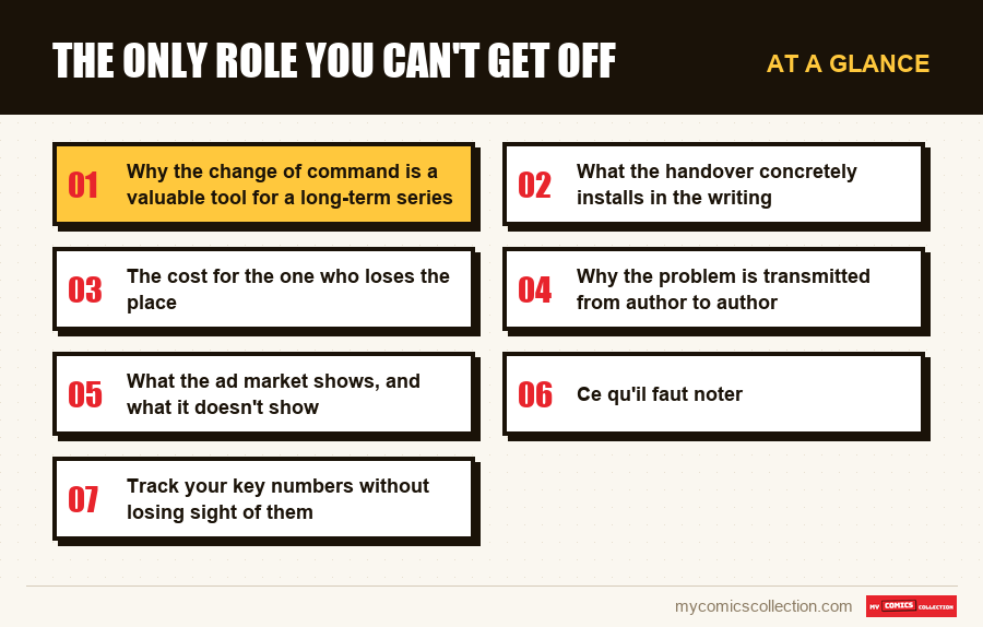 At a glance : The only role you can't get off