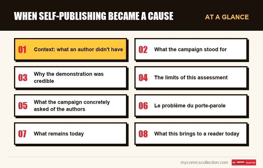 At a glance : When self-publishing became a cause