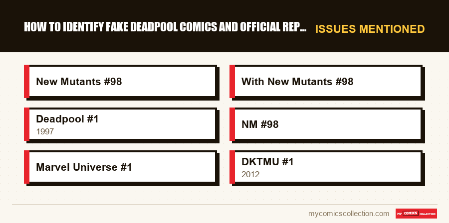 Issues mentioned : How to Identify Fake Deadpool Comics and Official Reprints