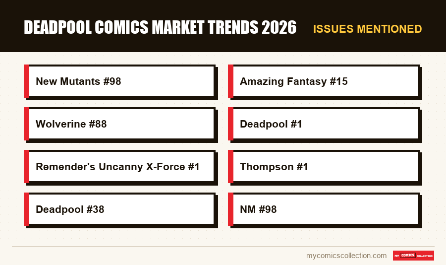 Issues mentioned : Deadpool Comics Market Trends 2026