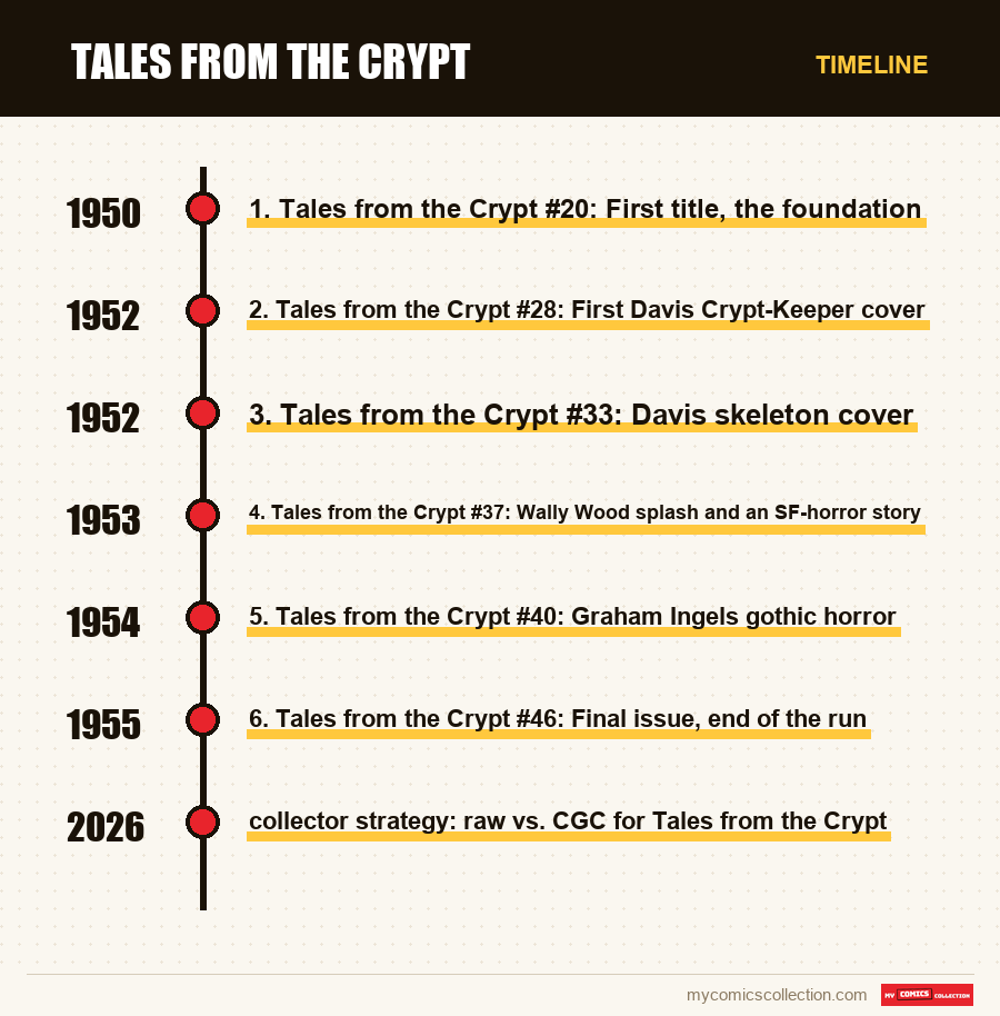 Timeline of Tales from the Crypt issues and series