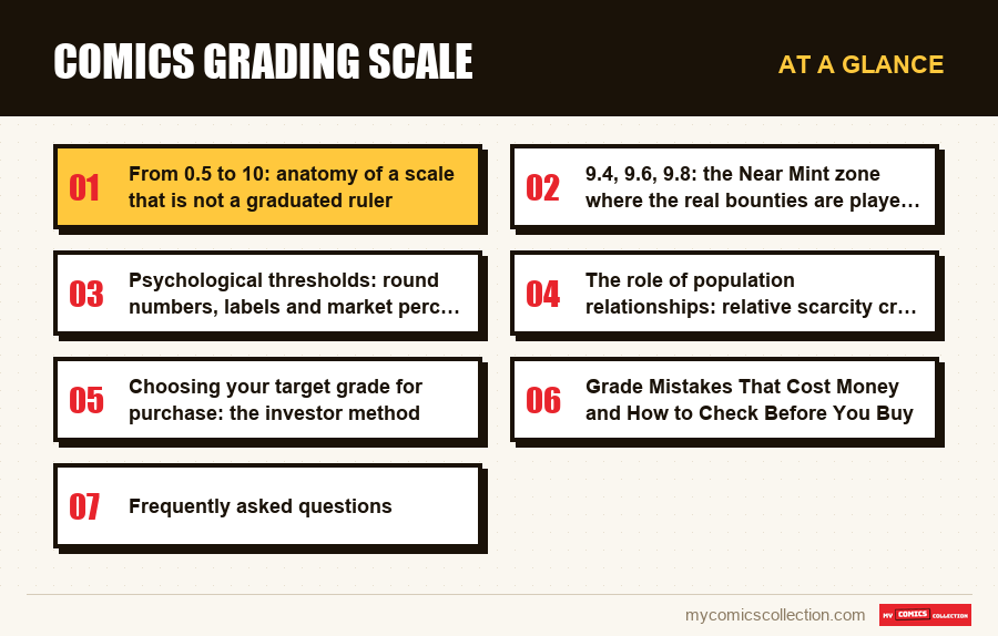 At a glance : Comics grading scale