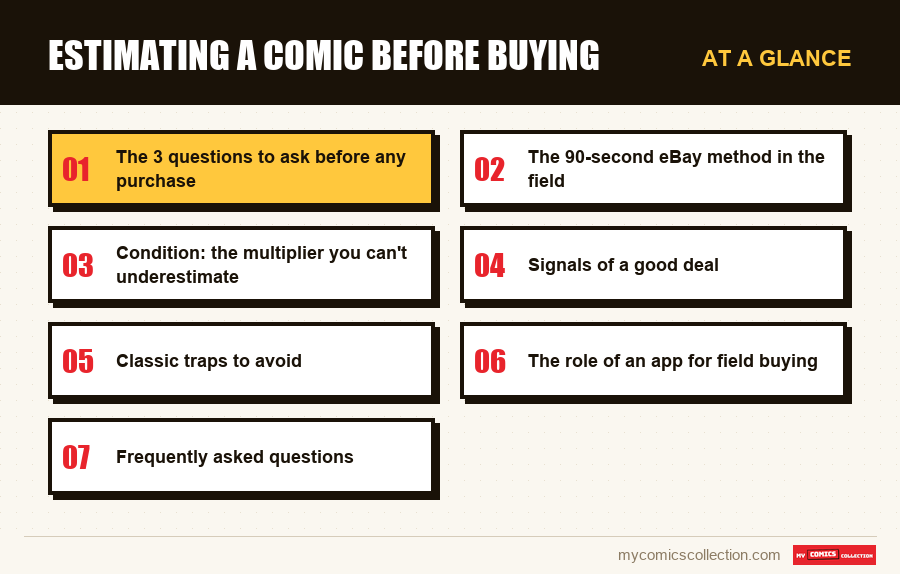 At a glance : Estimating a comic before buying
