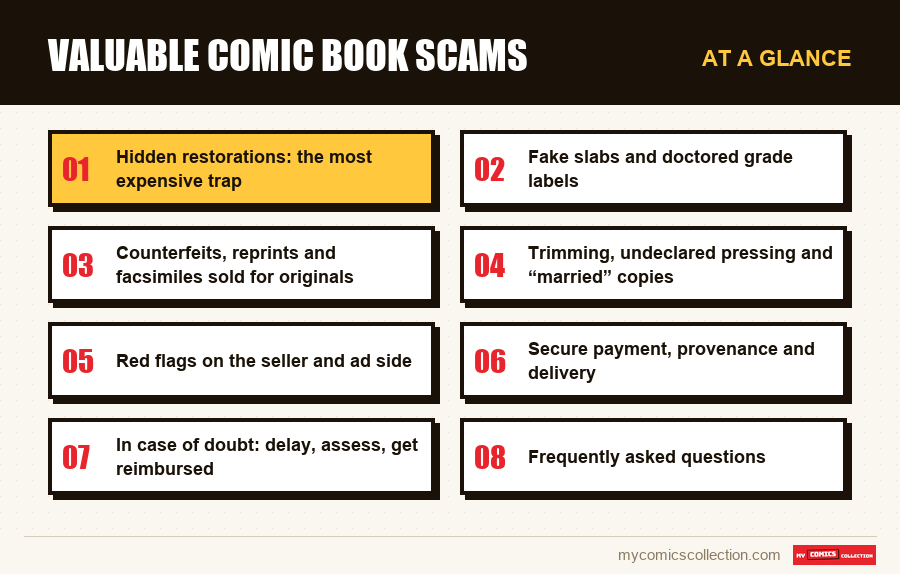 At a glance : Valuable comic book scams