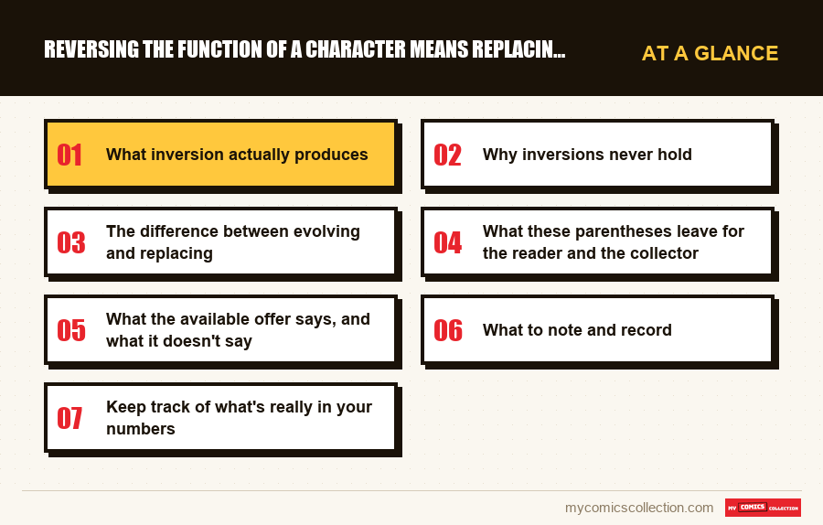 At a glance : Reversing the function of a character means replacing it