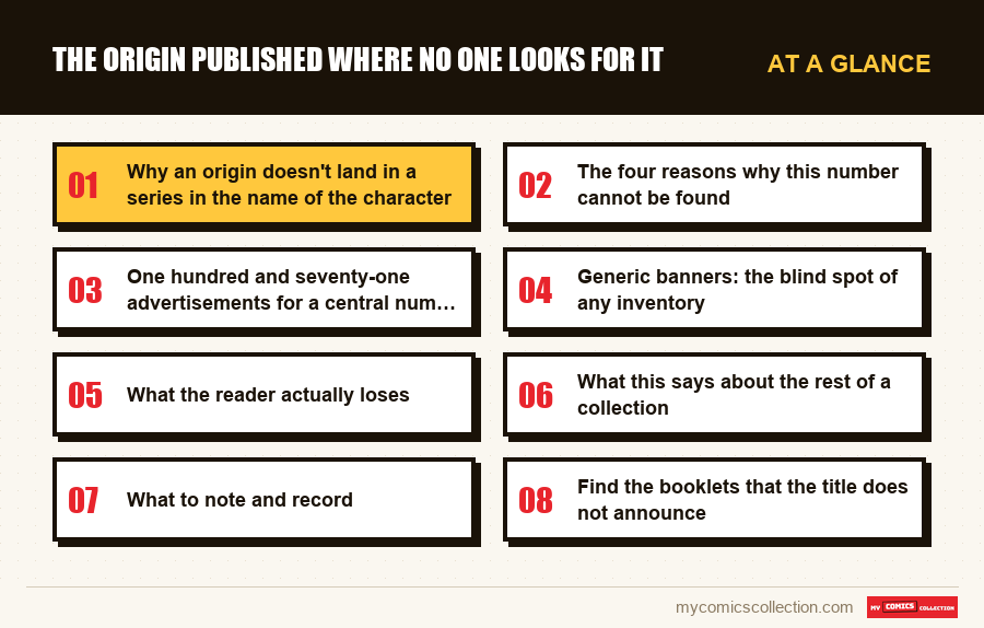 At a glance : The origin published where no one looks for it