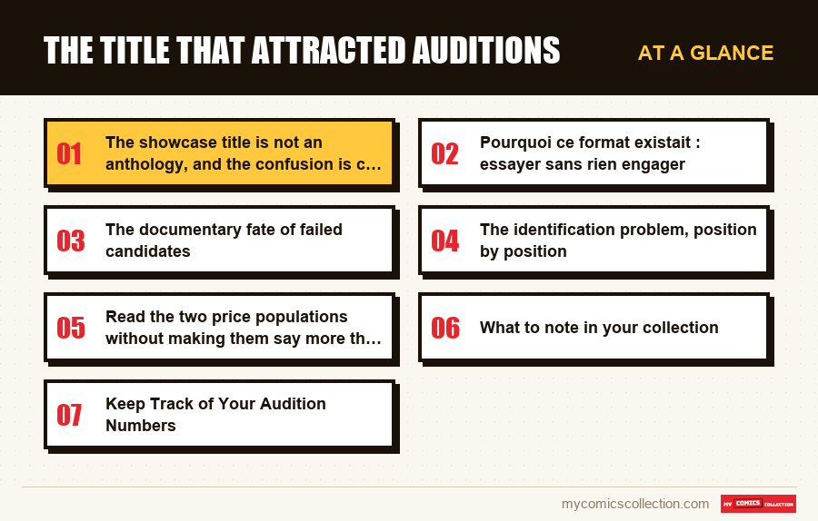 At a glance : The title that attracted auditions