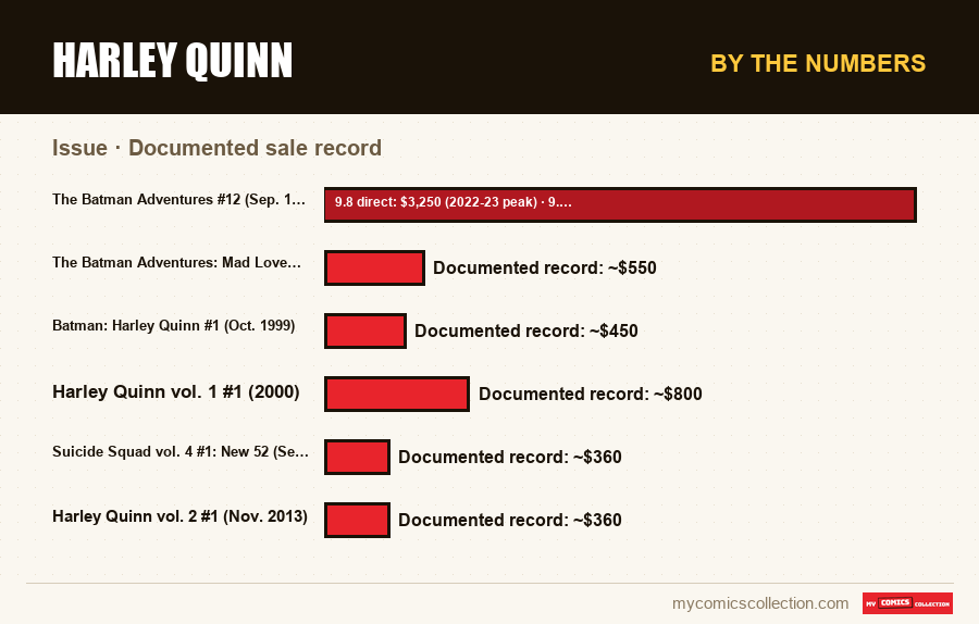 By the numbers : Harley Quinn, Documented sale record