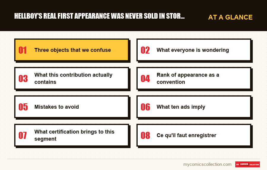 At a glance : Hellboy's real first appearance was never sold in stores