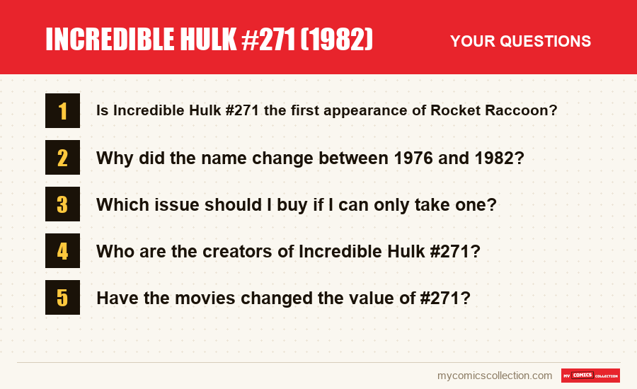 The frequently asked questions about Incredible Hulk #271 (1982) answered in this article