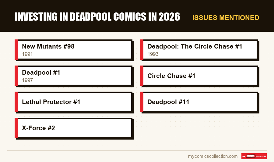Issues mentioned : Investing in Deadpool Comics in 2026