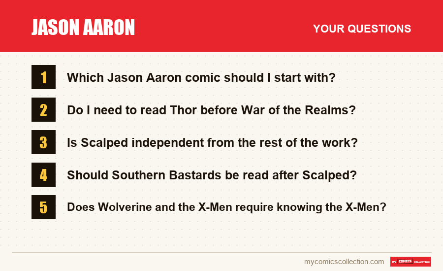 The frequently asked questions about Jason Aaron answered in this article
