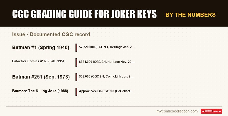 By the numbers : CGC Grading Guide for Joker Keys, Documented CGC record