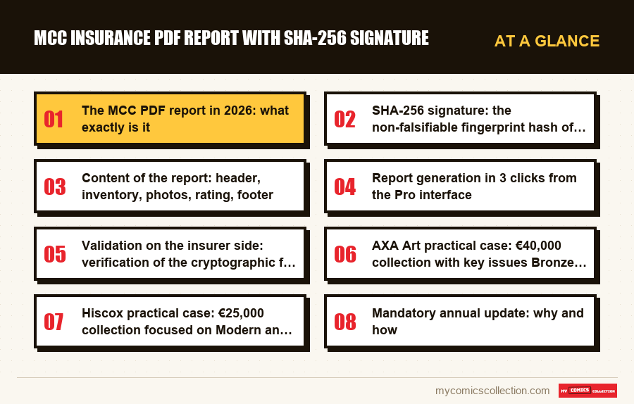 At a glance : MCC Insurance PDF Report with SHA-256 Signature