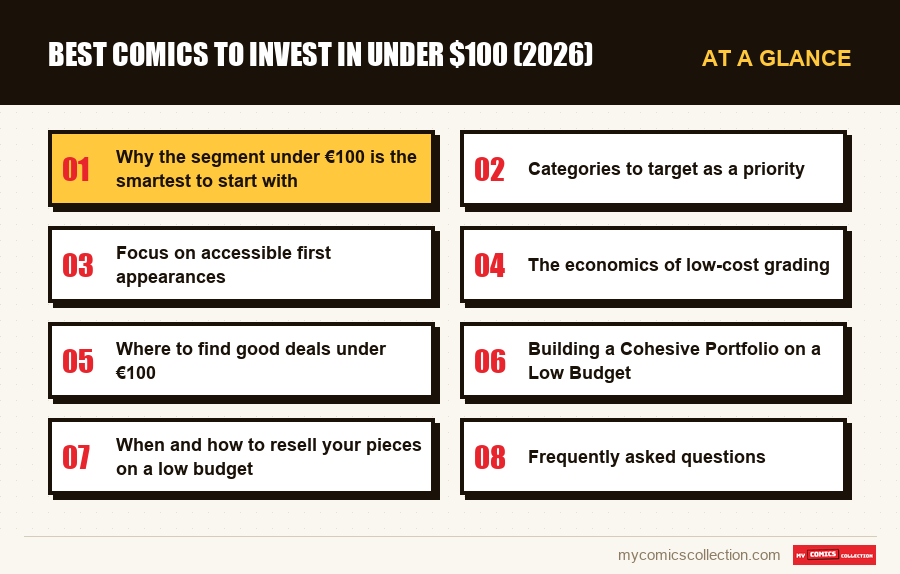At a glance : Best Comics to Invest In Under $100 (2026)