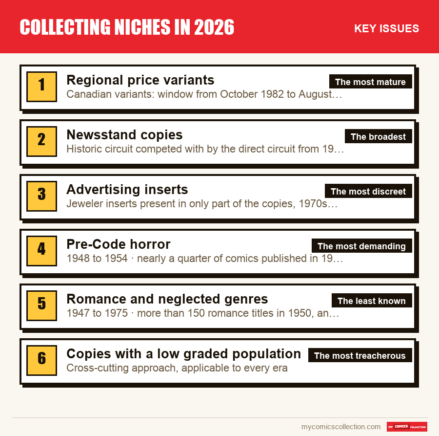 The key Collecting Niches in 2026 issues in order of importance