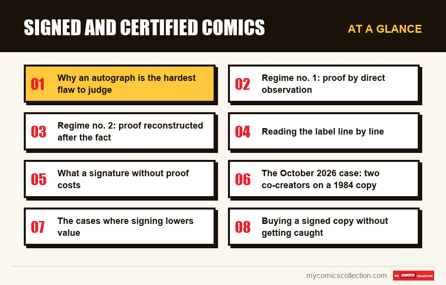 At a glance : Signed and Certified Comics
