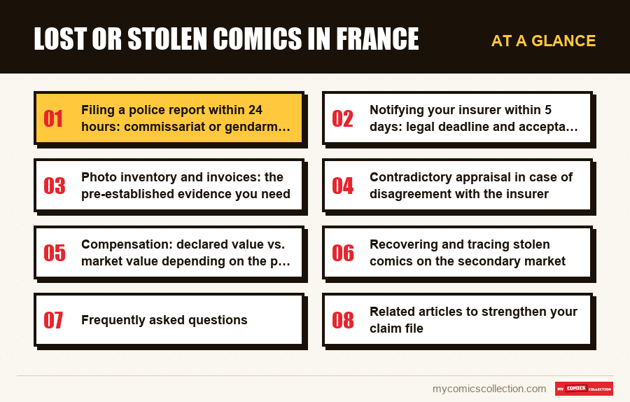 At a glance : Lost or Stolen Comics in France