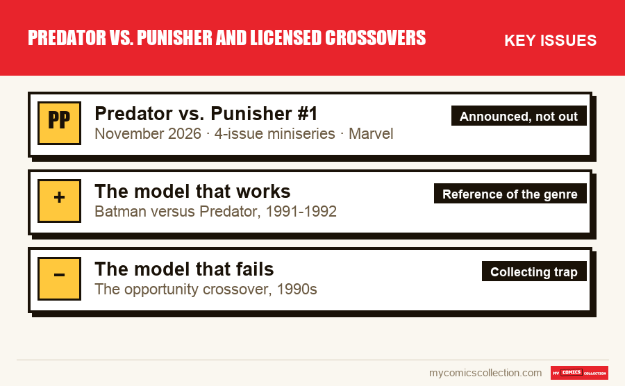 The key Predator vs. Punisher and Licensed Crossovers issues in order of importance