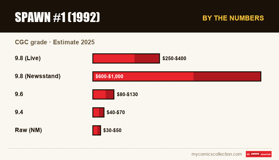By the numbers : Spawn #1 (1992), Estimate 2025