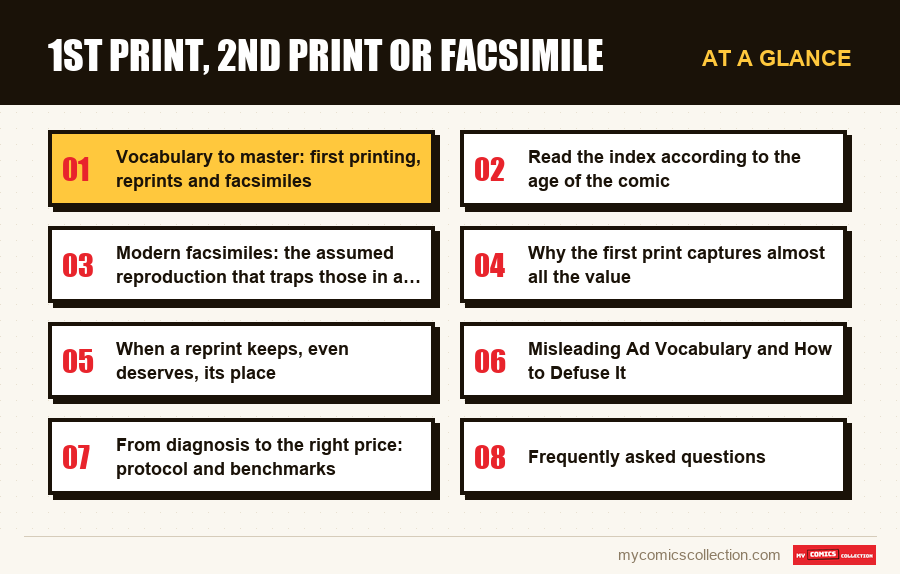 At a glance : 1st print, 2nd print or facsimile