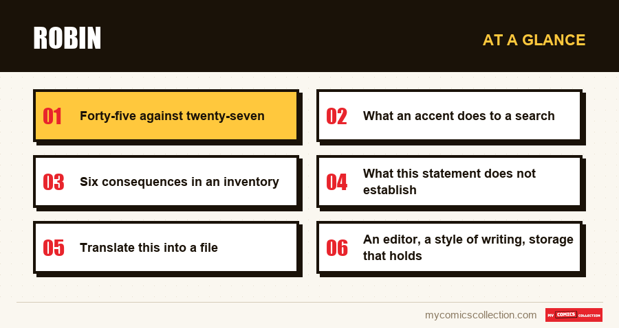 At a glance : Robin