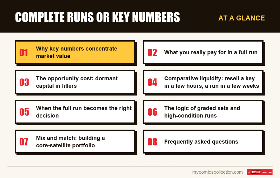 At a glance : Complete runs or key numbers