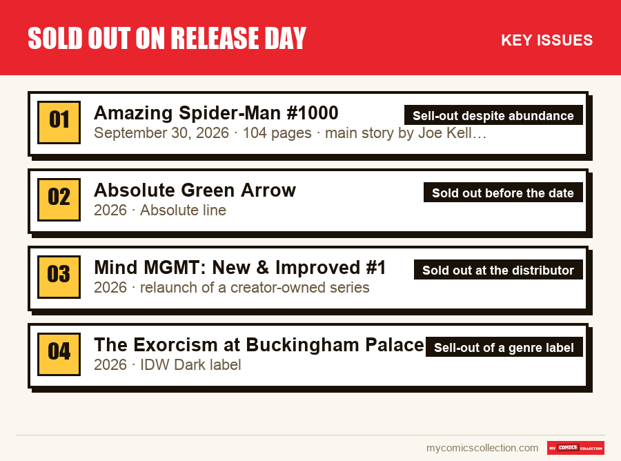 The key Sold out on release day issues in order of importance